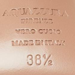 Pre Owned Aquazzura Green Satin Uptown D'orsay Sandals Size 38.5