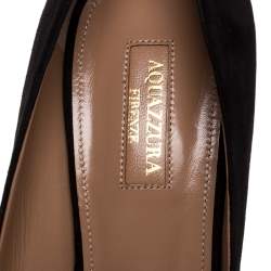 Pre Owned حذاء كعب عالى أكوازورا مقدمة مدببة إريستتابل سيمبلى جلد سويدى أسود مقاس 41