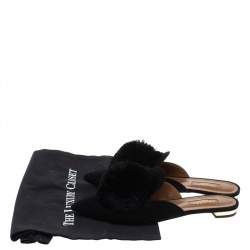 Pre Owned حذاء مولز أكوازورا بف بوم بوم باودر سويدى أسود مقاس 37