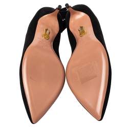 Pre Owned حذاء كعب عالي أكوزورا مارلين سويدي سود مقاس 37