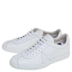 Pre Owned Aquazzura White Leather The A Low Top Sneakers Size 36