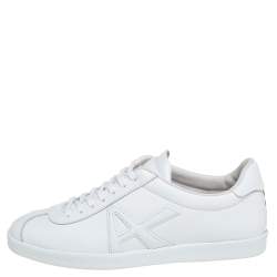 Pre Owned Aquazzura White Leather The A Low Top Sneakers Size 36