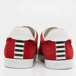 Pre Owned Aquazzura Red Suede A low Top Sneakers Size 39