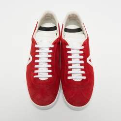 Pre Owned Aquazzura Red Suede A low Top Sneakers Size 39