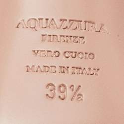 Pre Owned Aquazzura Red/Pink Suede and PVC Pointed Toe Sharp Pumps Size 39.5