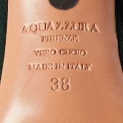 Pre Owned Aquazzura Dark Green Suede Ankle Strap Sandals Size 38