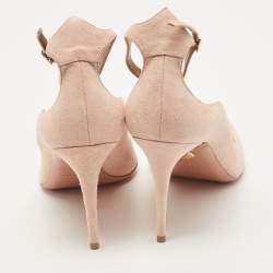 Pre Owned Aquazzura Pink Suede Ankle Strap Pumps Size 42
