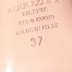 Pre Owned Aquazzura Black Leather Super Model Sandals Size 37