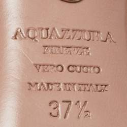 Pre Owned Aquazzura Beige Suede Tango Lace Up Sandals Size 37.5