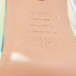 Pre Owned Aquazzura Iridescent PVC and Leather Seduction Pumps Size 40.5