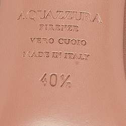 Pre Owned Aquazzura Beige Leather and PVC Temptation Slingback Sandals Size 40.5