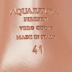 Pre Owned Aquazzura Green PVC Crystal Ankle Strap Sandals Size 41