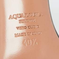 Pre Owned Aquazzura Black Leather Wild Thing Ankle Strap Sandals Size 40.5