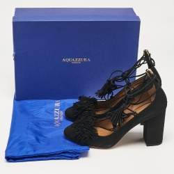 Aquazzura Black Suede Wild Thing Pumps Size 37.5