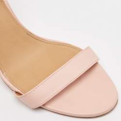 Pre Owned Aquazzura Beige Leather So Nude Ankle Strap Sandals Size 40