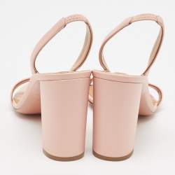 Pre Owned Aquazzura Beige Leather So Nude Ankle Strap Sandals Size 40