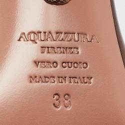 Pre Owned Aquazzura Metallic/Transparent Leather and PVC Seduction Pumps Size 38