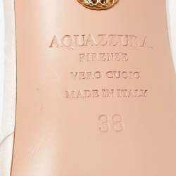 Pre Owned Aquazzura Transparent PVC Crystal Embellished Gatsby Pumps Size 38