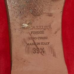 Pre Owned Aquazzura Red Suede Wild Thing Smoking Slippers Size 39.5