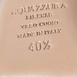 Pre Owned Aquazzura Silver/Transparent Leather and PVC Seduction Pumps Size 40.5