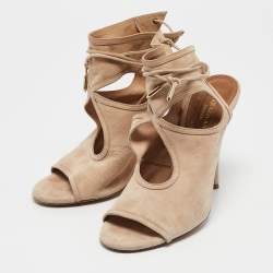 Aquazzura Beige Suede Sexy Thing Sandals Size 36