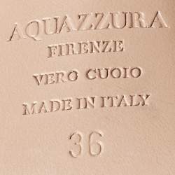 Pre Owned Aquazzura White Satin Bow Embellished Babe Slingback Sandals Size 36