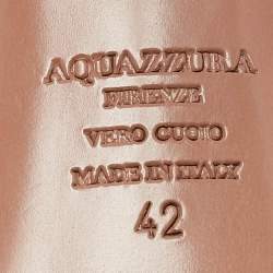 Aquazzura Beige Leather Amazon Gladiator Sandals Size 42