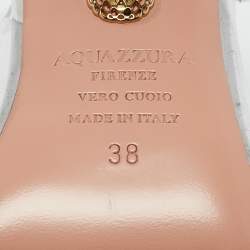 Aquazzura Transparent PVC Crystal Embellished Love Link Pumps Size 38