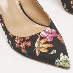 Aquazzura Multicolor Floral Print Fabric Bow Tie Pumps Size 39