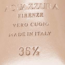 Pre Owned Aquazzura Black Suede Serpentine Strappy Slingback Sandals Size 36.5