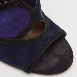 Aquazzura Multicolor Suede Vika Sandals Size 38.5