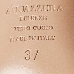 Pre Owned Aquazzura Blue PVC Crystal Embellished Gatsby Slingback Pumps Size 37