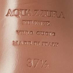 Pre Owned Aquazzura White Leather So Nude Slingback Sandals Size 37.5