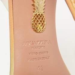 Aquazzura Multicolor PVC So Nude Slingback Sandals Size 41         