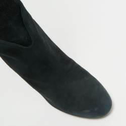 Aquazzura Black Suede Gainsbourg Knee Length Boots Size 35