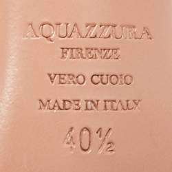 Pre Owned Aquazzura Rose Pink Velvet Powder Puff Pom Pom Slingback Pumps Size 40.5