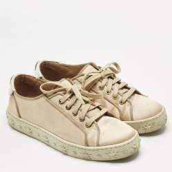 Aquazzura Blush Pink Satin L.A Low Top Sneakers Size 36