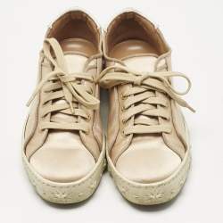 Aquazzura Blush Pink Satin L.A Low Top Sneakers Size 36