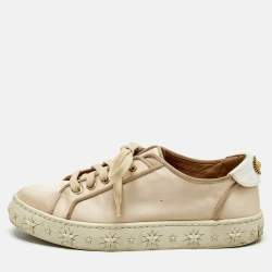Aquazzura Blush Pink Satin L.A Low Top Sneakers Size 36
