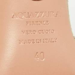 Pre Owned Aquazzura Light Grey Velvet Power Puff Slingback Pumps Size 40