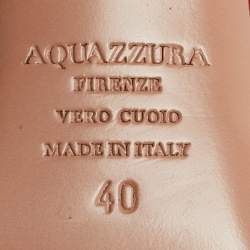 Pre Owned Aquazzura Red Suede Matilde Ankle Wrap Pumps Size 40