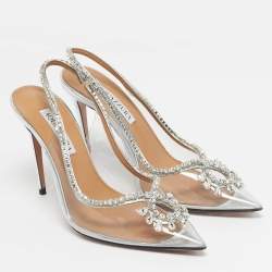 Pre Owned Aquazzura Transparent PVC Seduction Pumps Size 38