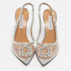 Pre Owned Aquazzura Transparent PVC Seduction Pumps Size 38