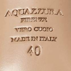 Pre Owned صندل أكوازورا بني سويدي وايلد ثينغ بحزام حول الكاحل مقاس 40