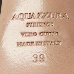 Pre Owned Aquazzura Black Suede and Net Platform Ankle Strap Sandals Size 39