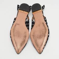 Pre Owned Aquazzura Black Fabric Deneuve Ballet Flats Size 36