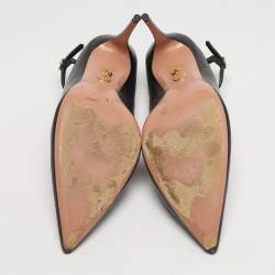 مملوكة مسبقًا حذاء كعب عالي أكوازورا جلد أسود لوڤ أڤير مقاس 42