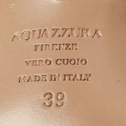 مملوكة مسبقًا صندل سلايد أكوازورا ريندي فو جلد أسود/ذهبي مقاس 39