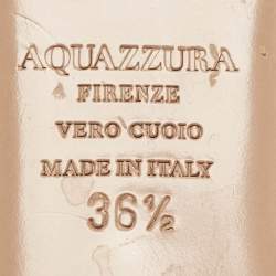 مملوكة مسبقًا Aquazzura Seduction Size 36.5 Brown Leopard Print Calf Hair and PVC Flat Mules