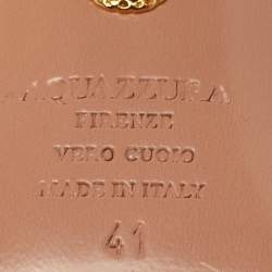 مملوكة مسبقًا حذاء كعب عالي أكوازورا بي في سي وجلد شفاف مرصع بالأحجار حزام للكاحل مقاس 41